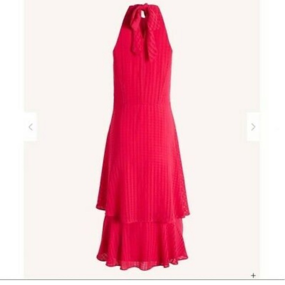 Ann Taylor Shadow Plaid Halter Midi Dress - Picture 2 of 6